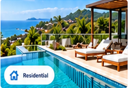 Villas pool installation