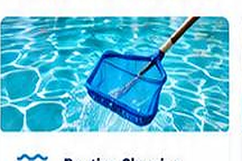 Routine pool skimming and cleaning